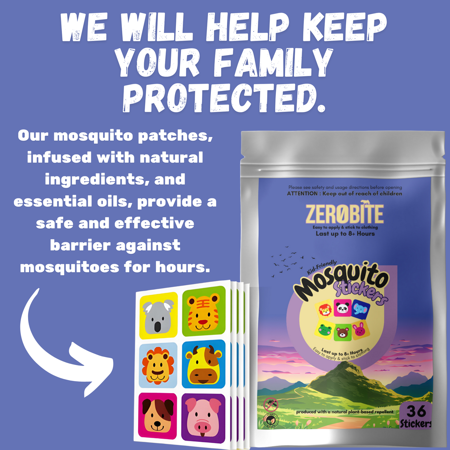 Mosquito repellent patches- Child Version